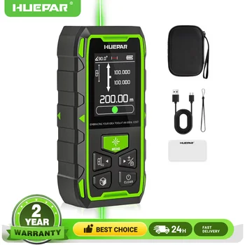 Telemetro laser doppio verde Huepr 60M/120M/100M/200M Misuratore laser con alta precisione e display LCD Strumento di misurazione della distanza laser