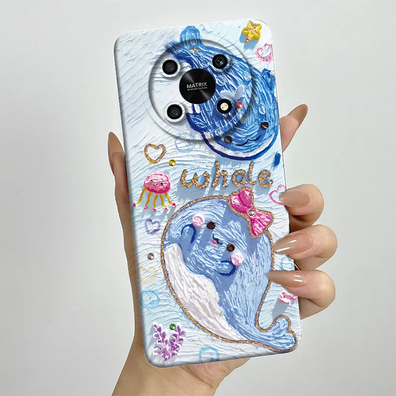 Sweet Painted Soft Silicone Phone Case - Cute Printed Design Cover