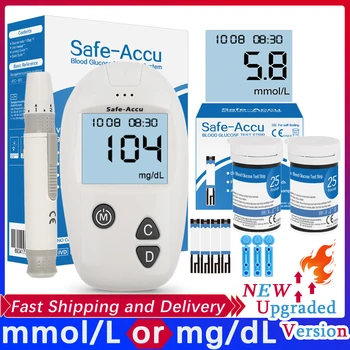 Accu blood glucose meter pcs test strips lancets glucometer kit for diabetic blood sugar monitor