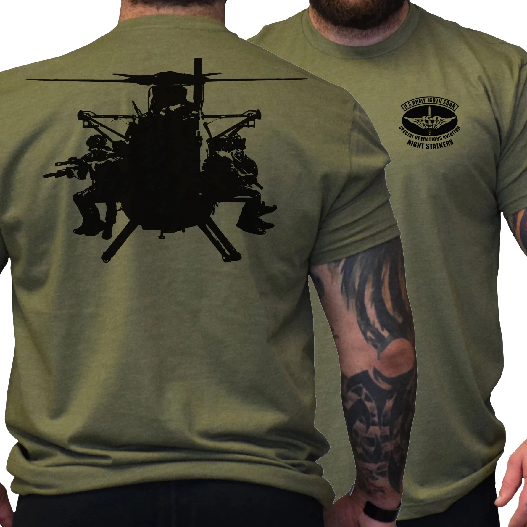 미 육군 Night Stalkers 160th SOAR Little Bird 헬리콥터 티..