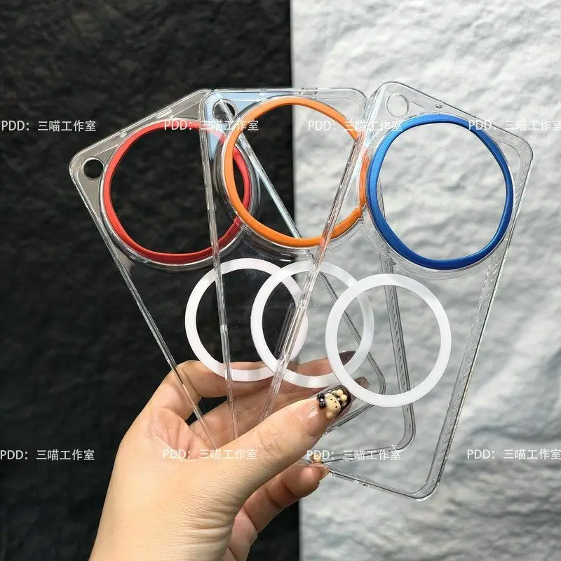 Magnetic Ice Mist Frosted Transparent Acrylic Case with Shockproof, Anti-Slip Design