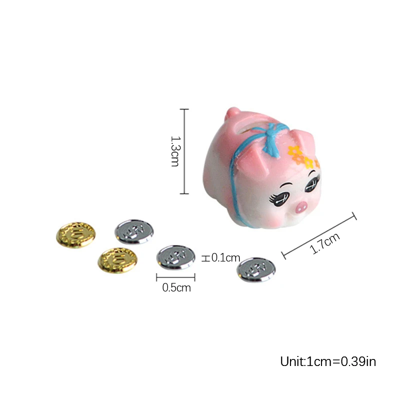 1:12 Dollhouse Miniature Piggy Bank Saving Pot Set Dollhouse Furniture Decoration Accessories Micro Scene Construction Props 6