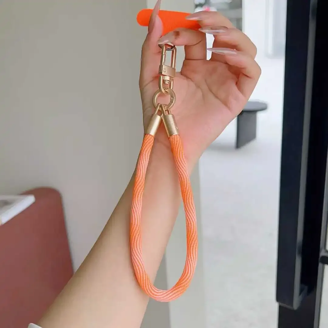 Universal Woven Phone Lanyard with Anti-Fall Wristband and Hanging Rope