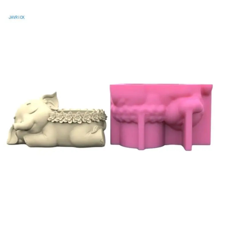 

Elephant Gypsum Flower Pots Silicone Resin Mold Epoxy Resin Casting Mold Decor