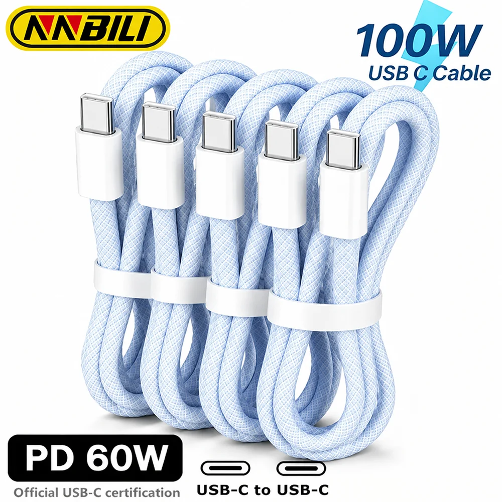 4-Pack USB-C to USB-C 60W Fast Charging Cables