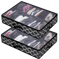 1Pc Closet Bed Shoe Storage Boxes Foldable Underbed Shoesorganizer Containers Under Bed Storage Bags Home Storage & Organization 1