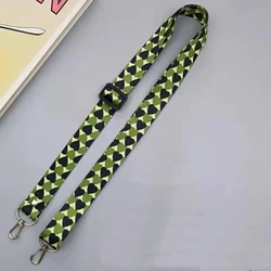 Adjustable Crossbody Phone Lanyard with Double Buckle and Colorful Strap (Piano Black)