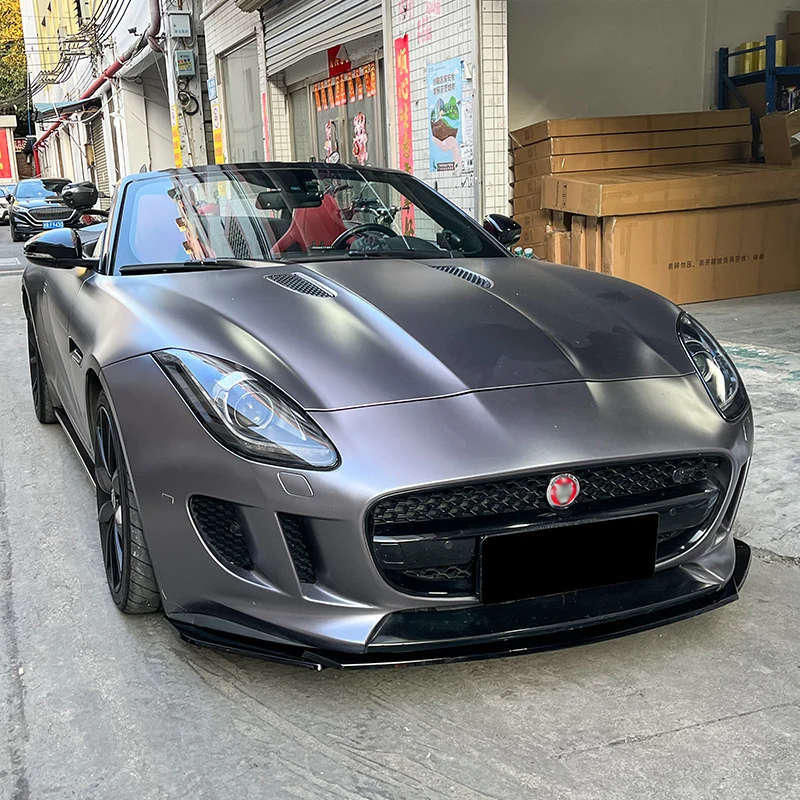 자동차 탄소 섬유 외관 장식 액세서리, 재규어 F-TYPE 2013-2019 프론트 립 스포일러 에이프런 범퍼 턱 삽 가드