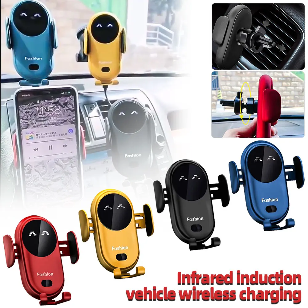 

Car Fast Wireless Charger Smart Car Phone Holder Wireless Auto-Sensing Phone Holder Mount