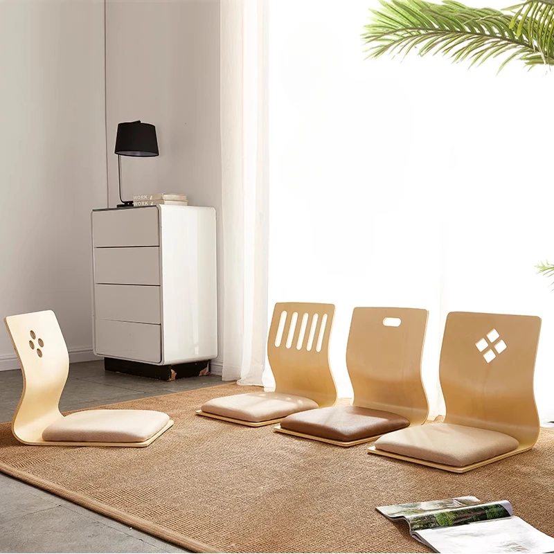 Tatami Chair Traditional Japanese and Korean Zaisu Seating Legless Tatami Floor Chair Asian Living Room Furniture Authentic Ambiance