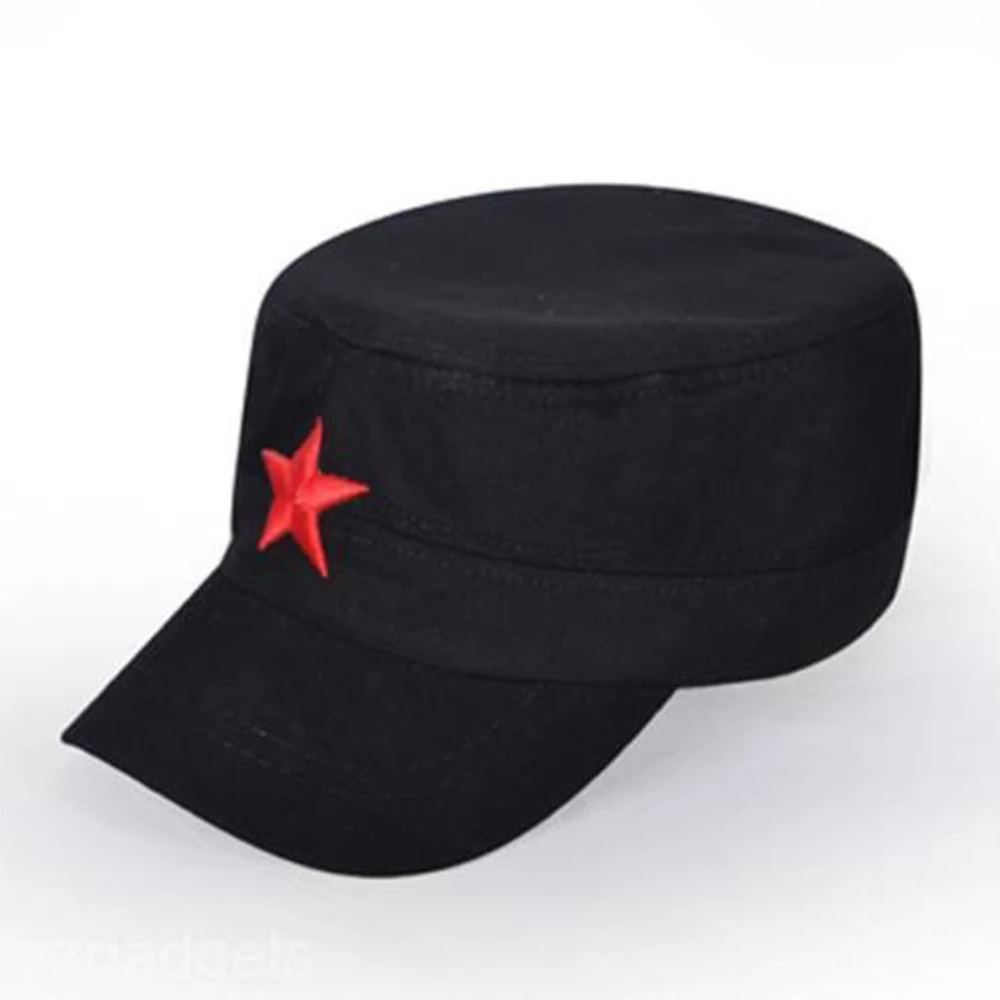 Flat Cap Chinese New Cotton Fabric Vintage Red Star Army Military Patrol DIY