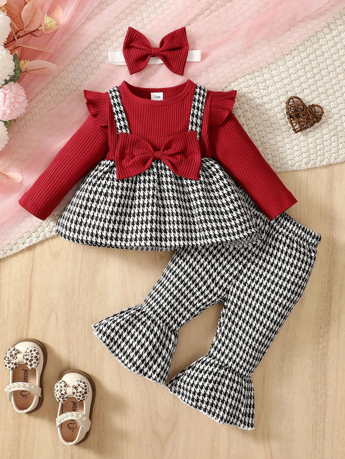 Baby Girl Grid Dress Set 1