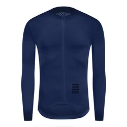 Men's Pro Team Long Sleeve Cycling Jersey - Summer/Spring Road Bike Apparel - XXXL (YLJZ206 Darkblue)
