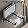 Aluminum Hair Dryer Holder Wall Mounted Self Adhesive No Drill Hairdryer Rack for Dyson Punch Free Bathroom Storage Organizer 3