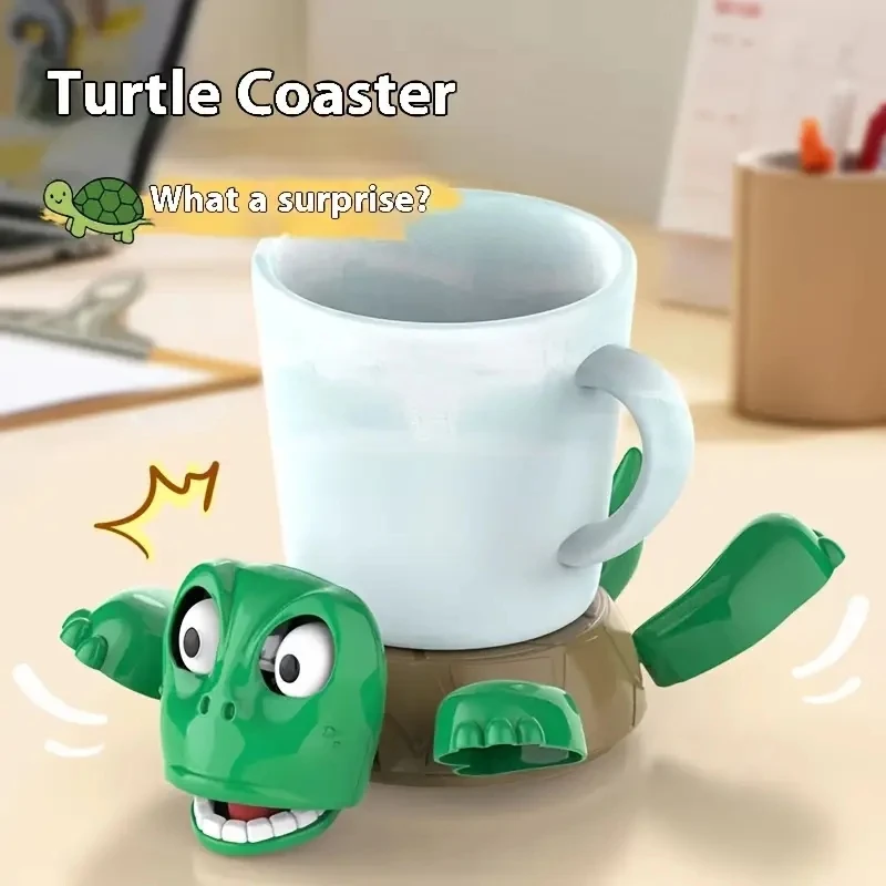 1PC Creative funny panic turtle coasters home office coffee tea cup coasters wine coasters desktop decorations funny toys