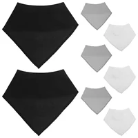 8Pcs Baby Bibs Triangle Scarf Cotton Newborn Feeding Saliva Towel Lightweight Washable Easy Care Multifunctional Lunch Bibs