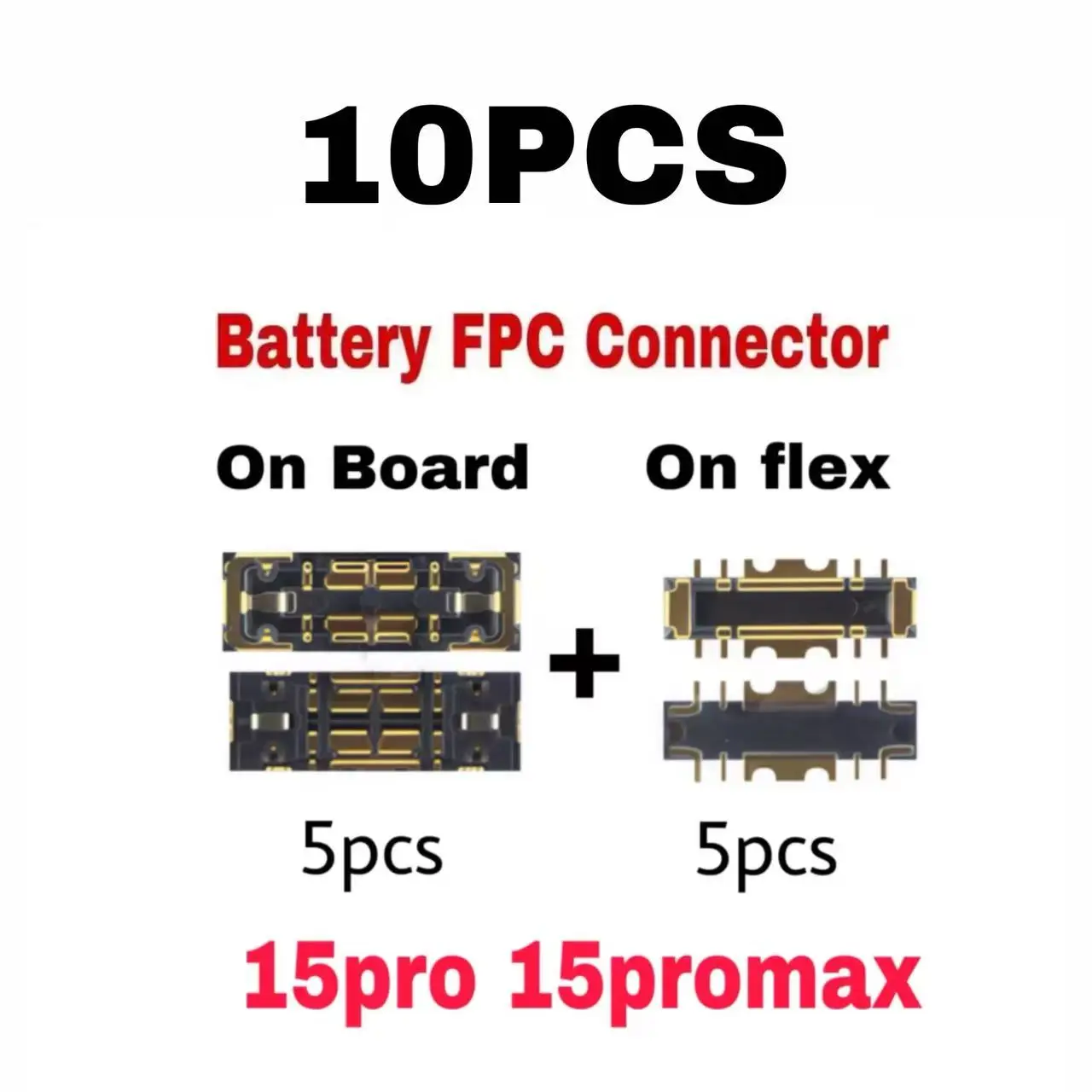 Cavo flessibile con connettore FPC per batteria (10 pezzi) per iPhone 14 15 Plus 13 12 11 Pro Max 7 6S X XR 8 Plus Clip Plug - Image 2