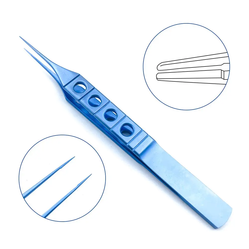 

Ophthalmic Forceps Titanium Straight Tying tweezers Eye Surgical Forceps Instrument 115mm