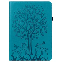 Custodia Elegante per Tablet con Fiori e Farfalle per Dispositivi da 11 Pollici - Copertura Protettiva in PU TPU con Portacarte + Regalo Bonus