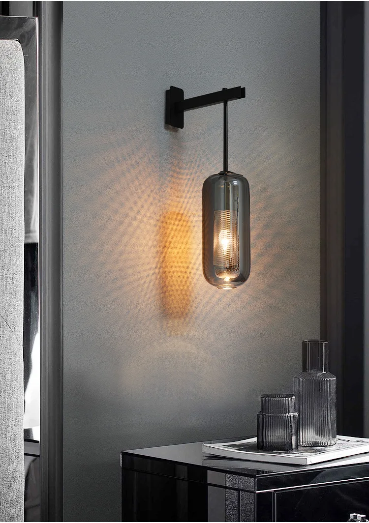 Description Picture 3 of itemModern Minimalist Led Black Wall Lights Bedroom Hotel Aisle Restaurant Staircase Wall Lamp Home Indoor Decoration Lighting Lamps