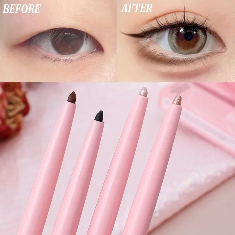 

Black Brown Eyeliner Pencil Waterproof Shiny Lying Silkworm Pen Matte Smooth Long Lasting Non-Smudge Women Eyes Makeup Pigment