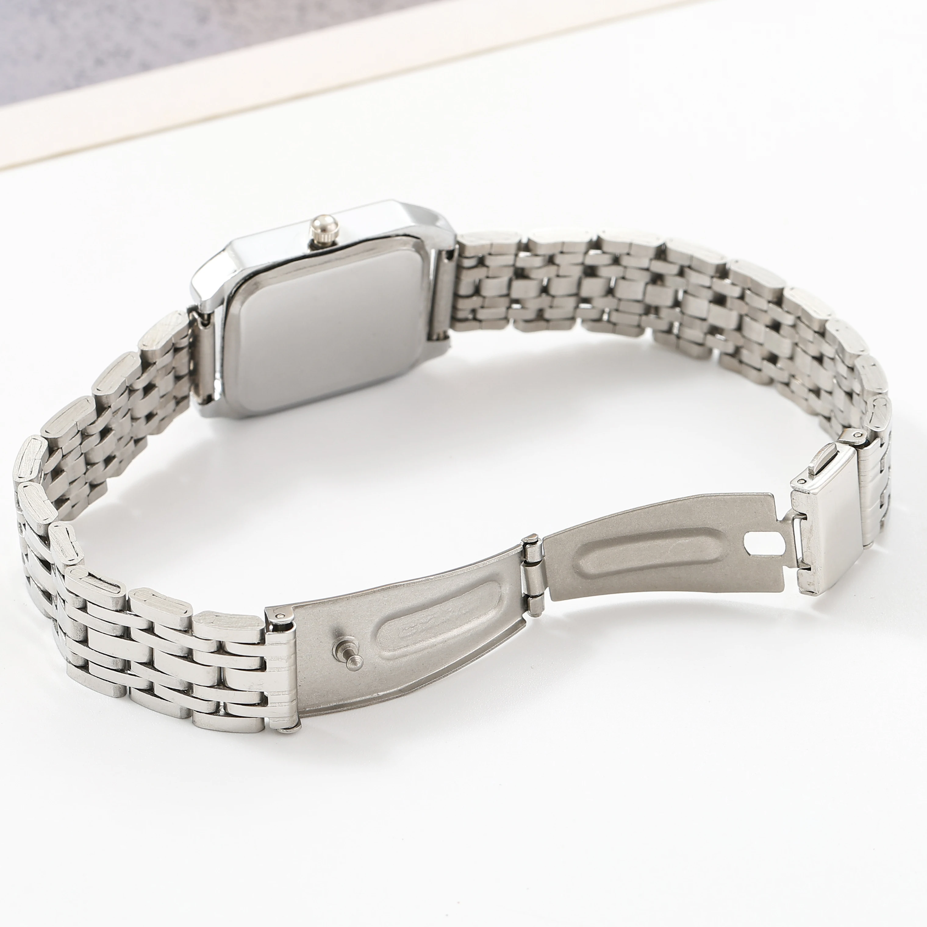 Elegant Square Steel Watch 6