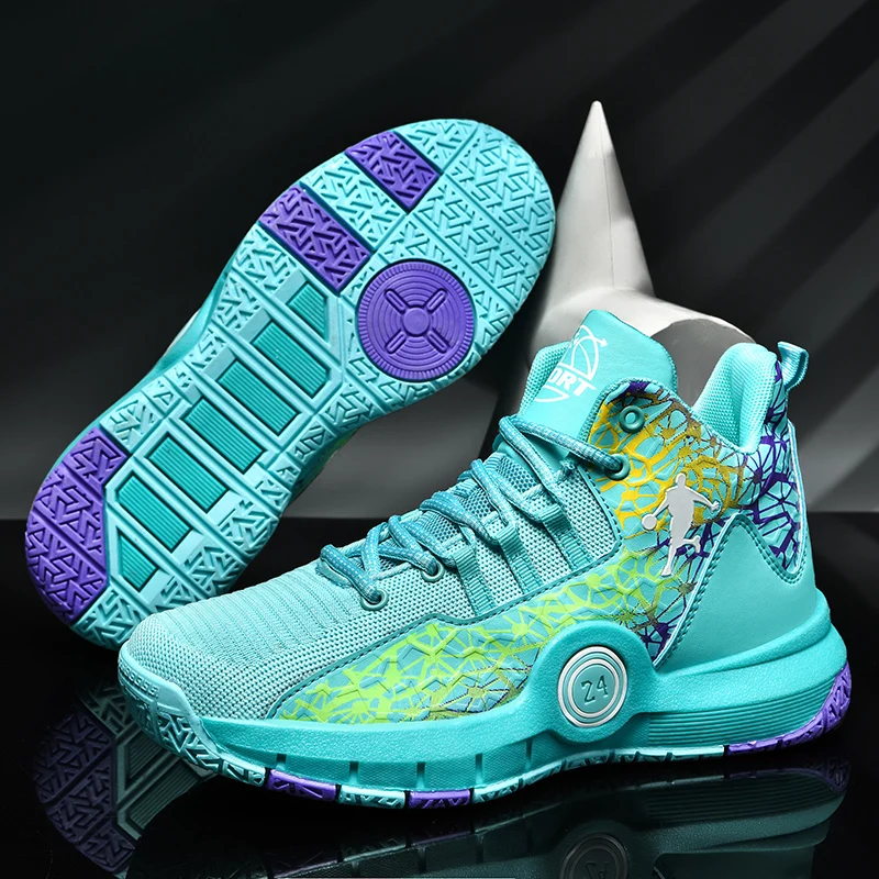 HightopBasketballSneakersMenWomenFashionKnitedBasketball