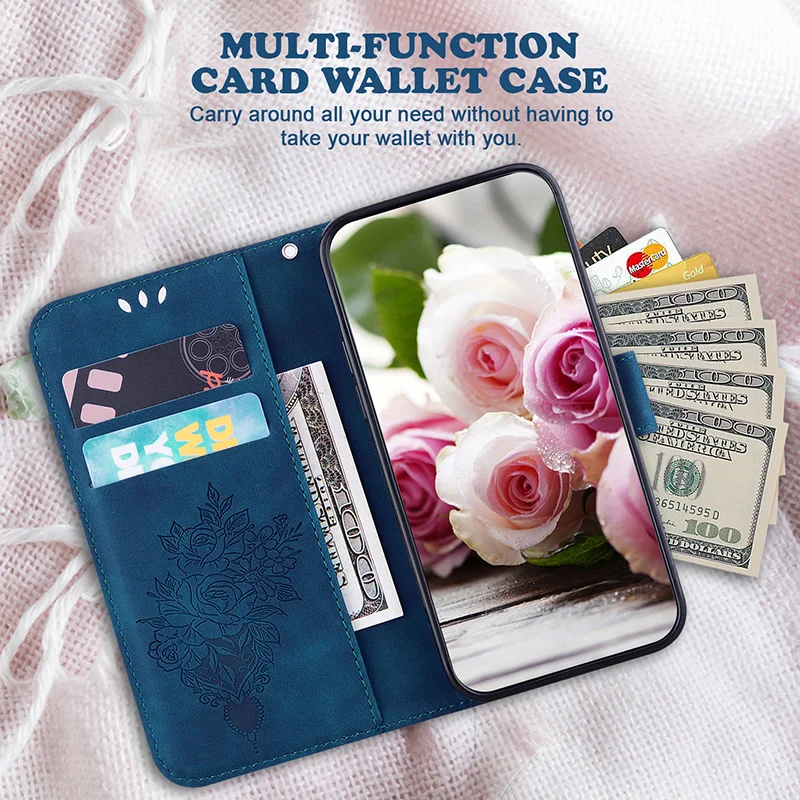 Leather Stand Flip Wallet Phone Case - Versatile and Stylish Cover