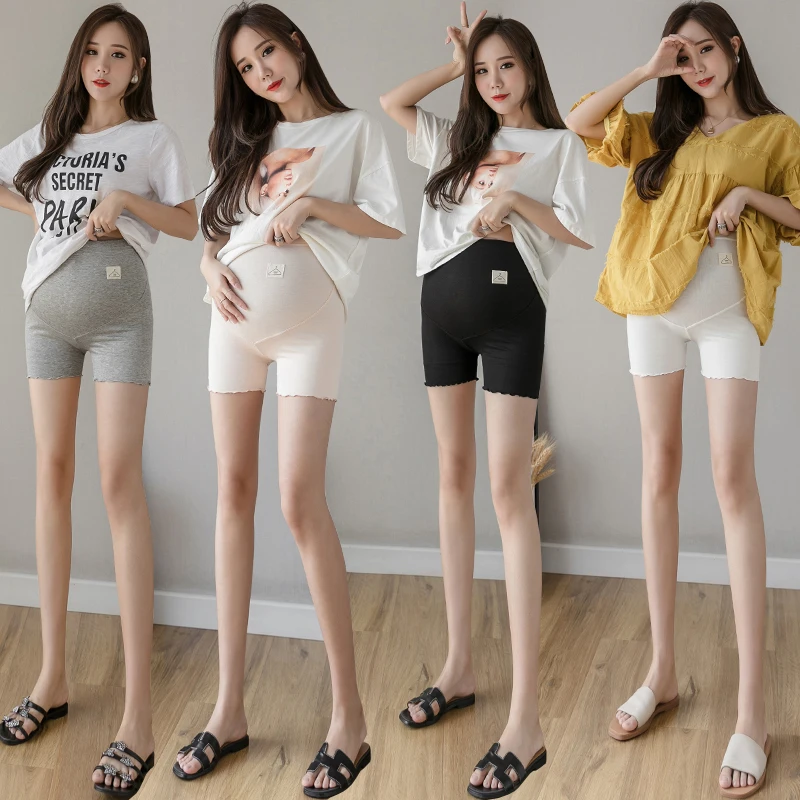 Maternity Summer Shorts High Waist Safety Elastic Safety Short Pants Shorts Ladies Pants Underwear Women Thin Sliming Fit