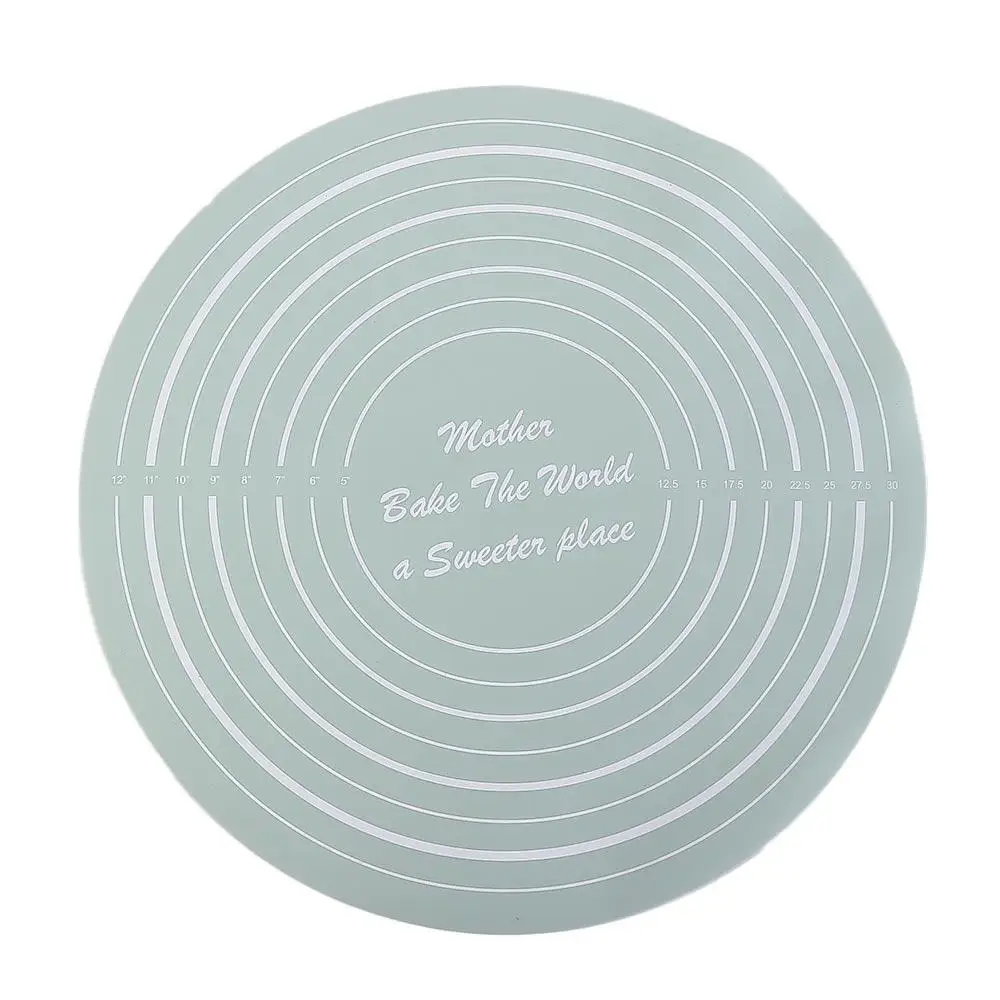 Set Pâtisserie Rouleau + Tapis Pétrissage Silicone - 33,5cm Et 30cm - Hêtre Et Silicone Anti-adhésif - Gris