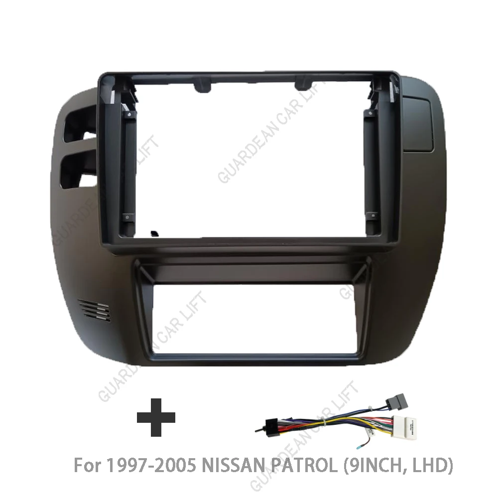 

Автомобильный радиоприемник для Nissan патруль 1997-2005(9 дюймов) Android MP5, установка проигрывателя, рамка панели, 2Din, головное устройство, стерео чехол
