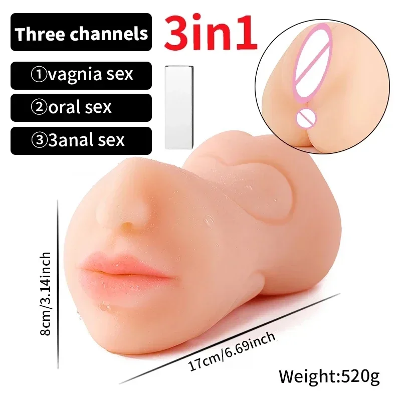 Masturbator Maschile 3 In 1 - Masturbatore Realistico E Versatile_voghion.com
