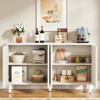 Tribesigns Buffet Cabinet Sideboard with Storage, 59.4-Inch White Storage Cabinet Modern Sideboard Buffet Table with Doors 2