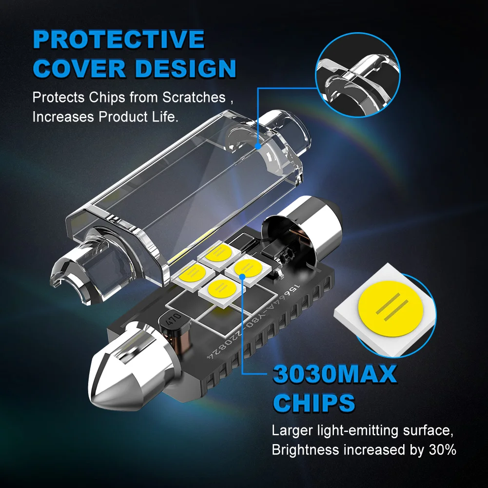 ڵ ׸   ȣ  NAO C5W LED CANBUS   佺 31mm 36mm 39mm 41mm 12V 3030 SMD C10W