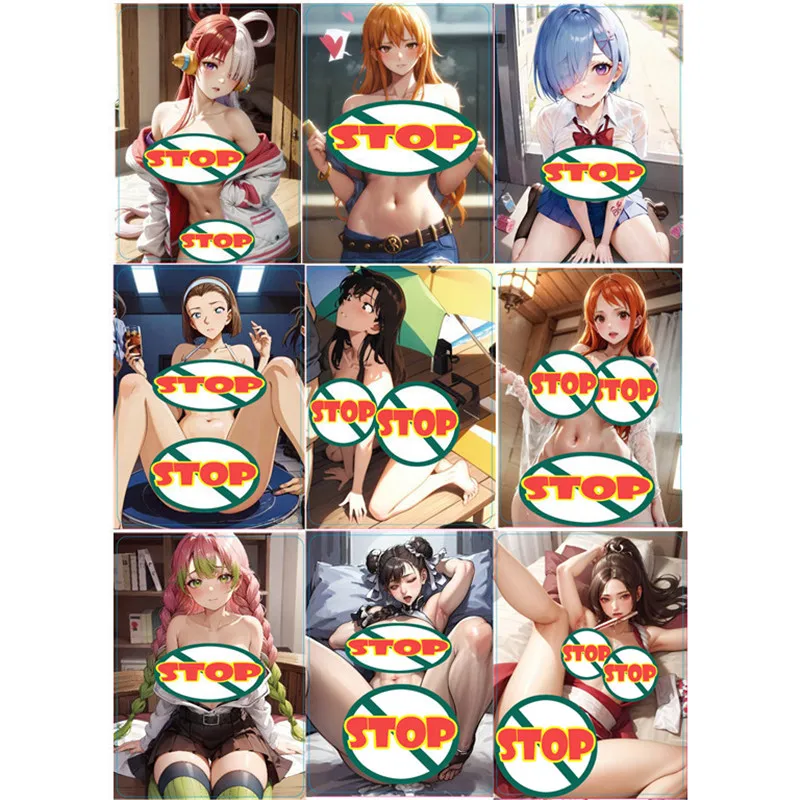 

9pcs/set Anime ONE PIECE Demon Slayer ACG Nami Uta Mitsuri Sexy Nude Toys Hobbies Hobby Collectibles Game Collection Anime Cards