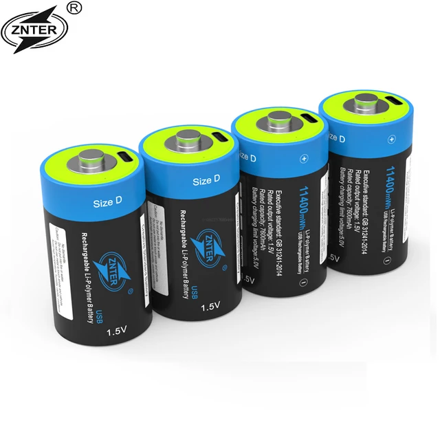 Acheter PALO 1.5VD taille batterie Rechargeable type-c USB charge D R20  LR20 Li-ion Batteries batterie pour chauffage cuisinière à gaz