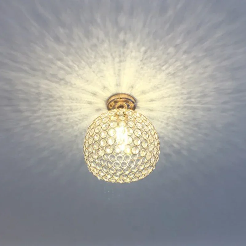 

Crystal Ball E27 LED Bulb Ceiling Lamp Home Deco for Bedroom Passage Silver/Gold Shade Hardwear Lustre Luminous Lighting