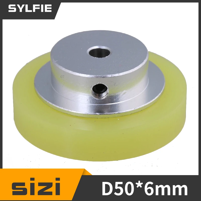 Silicone Medição Rotary Encoder Medidor Roda Industrial Roda de Alumínio 50×6 mm