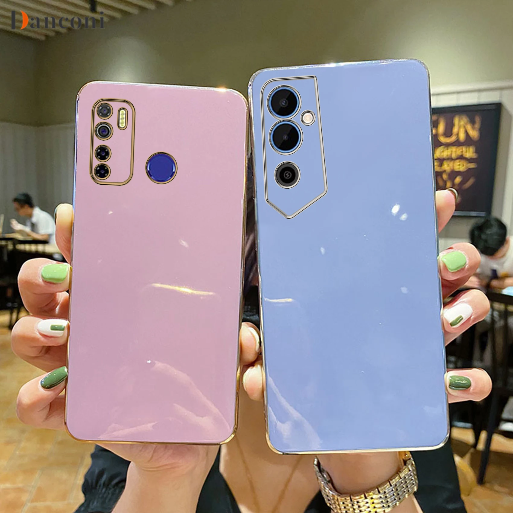 Luxury Plated Silicone Phone Case Cover