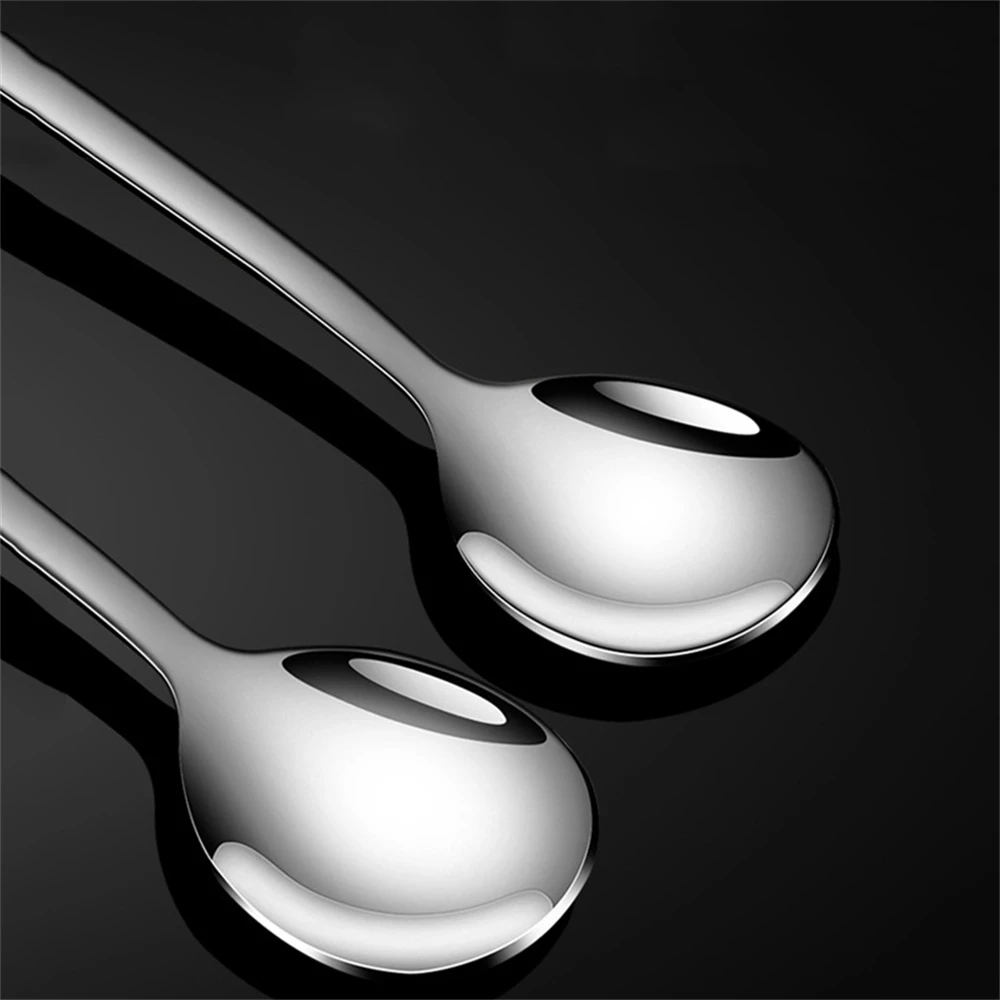 20pcs 304 Stainless Steel Coffee Spoon Long Handle Cocktail Stirring Tea Spoon Ice Cream Dessert Scoop Bar Kitchen Accessories