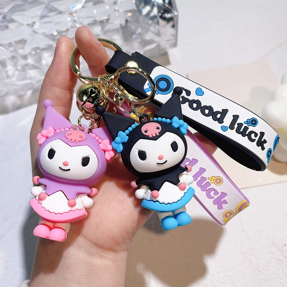 

Sanrio Anime Figure Model Keychain Sweet Cute Kuromi My Melody Doll Key Rings for Backpack Pendant for Friend Birthday Gifts