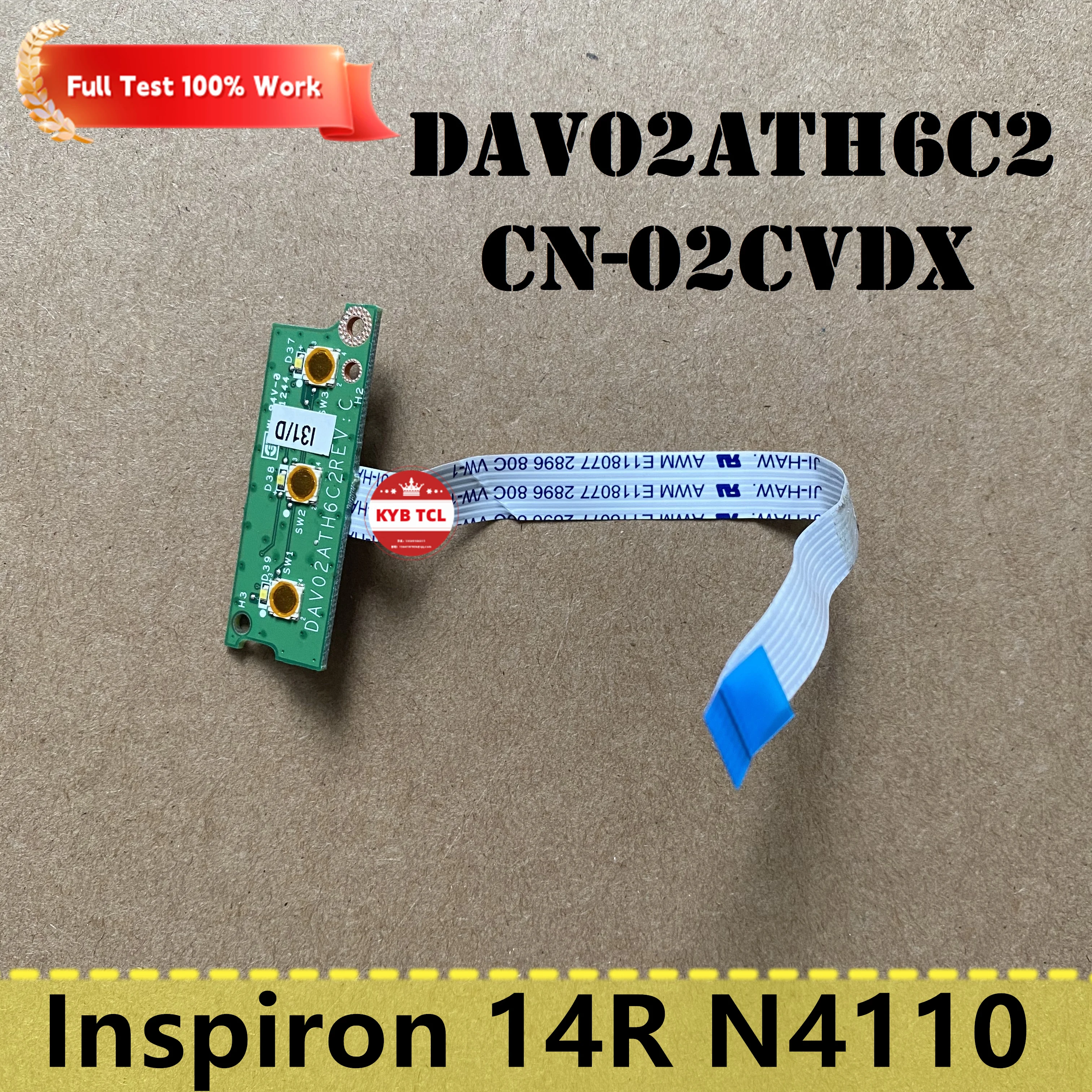 

DELL Inspiron 14R N4110 ноутбук Multimedia Power Switch Board Cable DAV02ATH6C2 CN-02CVDX 02CVDX 2CVDX Notebook