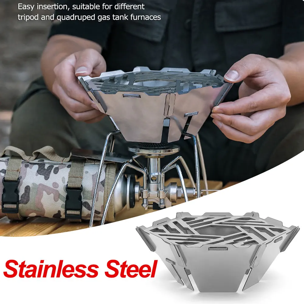 MiniOutdoorWindShieldCampingStovesWindproofShieldStainless