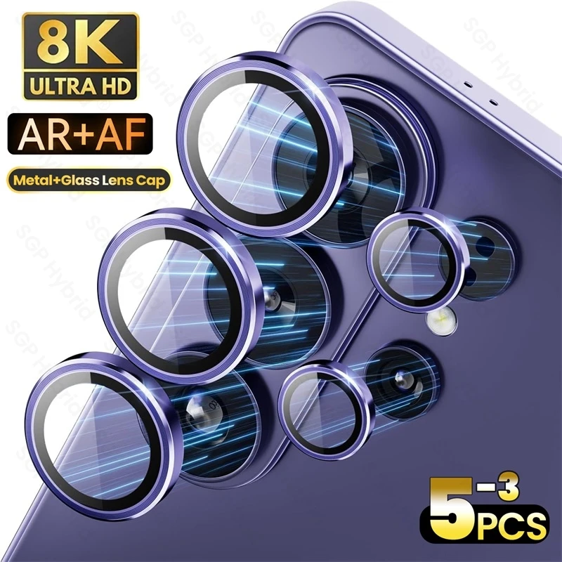 Enhanced Back Camera Protector with 8K HD Glass and Metal Ring Lens Cap