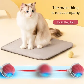 S5faf237d2b72434dbf937eda40848051o.jpg Rechargeable Smart Pet Interactive Automatic Rolling Ball Toy Cats Pet Products New Electric Dog Ball Toy Simulated Tail For Cat