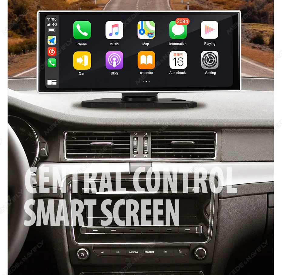 11.26" Smart screen car intelligent systems Car Monitor Wireless CarPlay Android Auto Multimedia Player GPS Navigation Dashboard