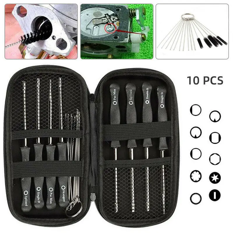 Carburetor Adjustment Tools 10/6pcs Multi-head Tune-up Screwdriver Set Car Repair Motorcycle Accessories Chainsaw Trimmer