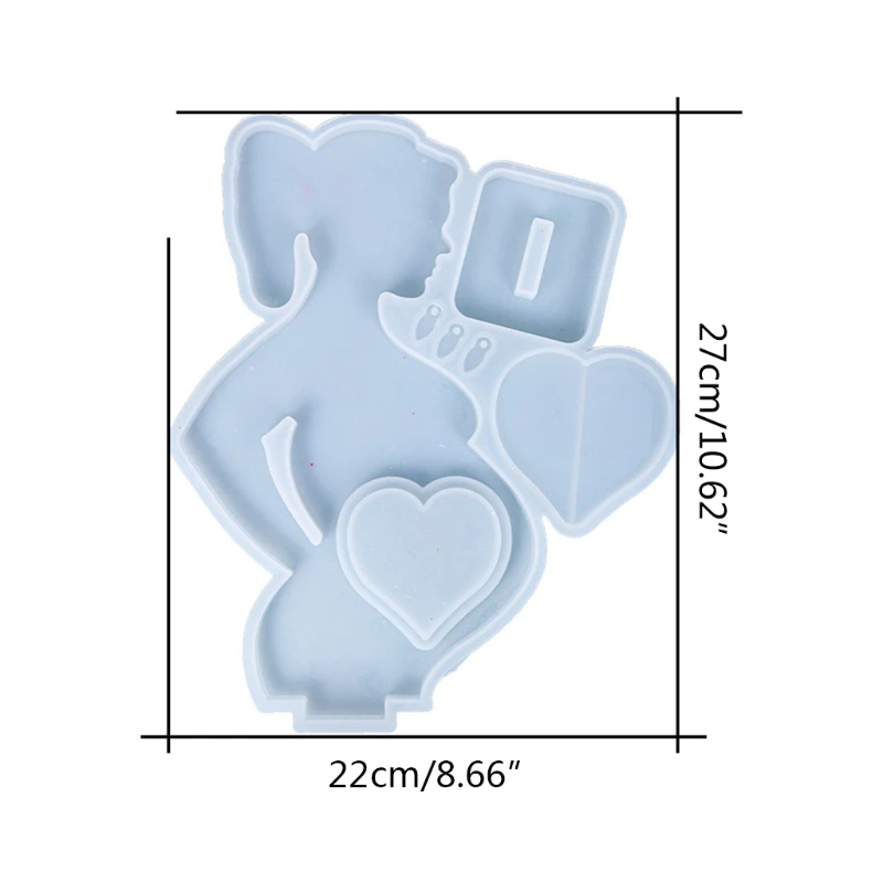 

Heart Mom Picture Photo Frame Epoxy Resin Mold Silicone Soap Mold for Home Decor