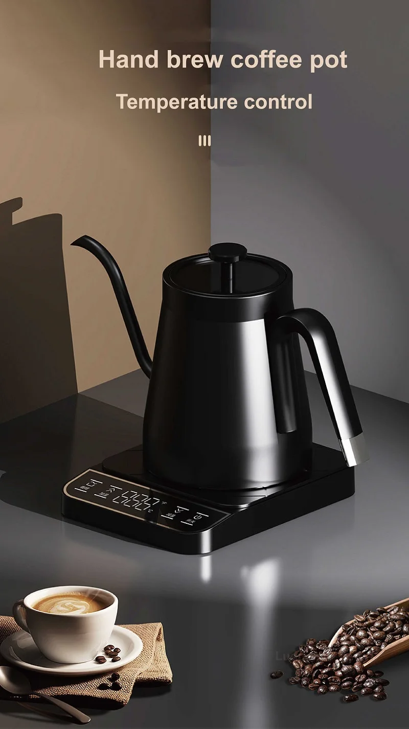Description Picture 2 of item110V/220V Electric Kettle Gooseneck Kettle 1350W Hand Brewed Coffee Kettle Temperature Controlled Kettle Smart Tea Kettle 800ml