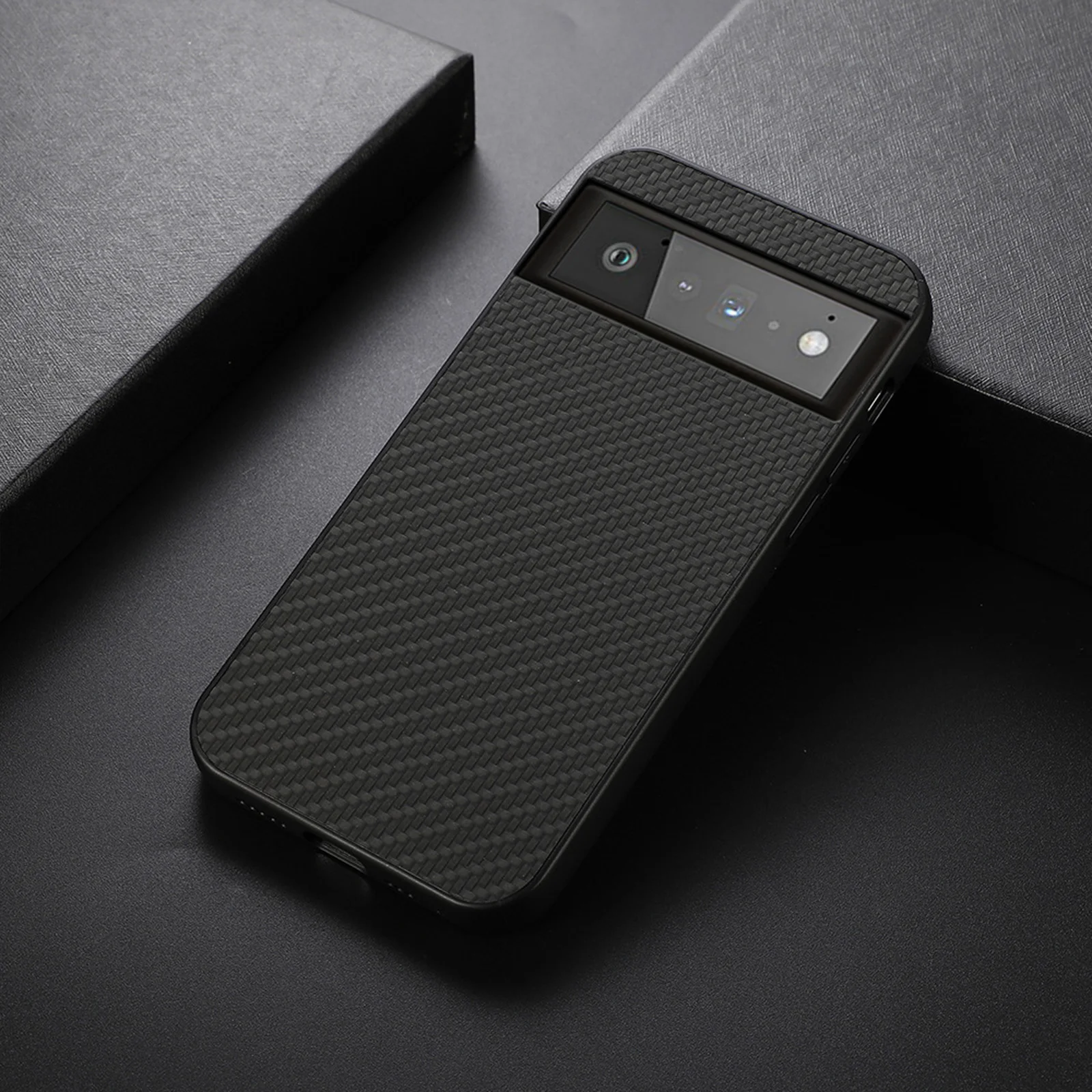 

Leather Phone Case for Google Pixel 7 Pro 5G PU Shockproof Phone Case Carbon Fiber Pattern Phone Case Protection Cover